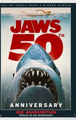 Cover image for Jaws (50th Anniversary re-issue)