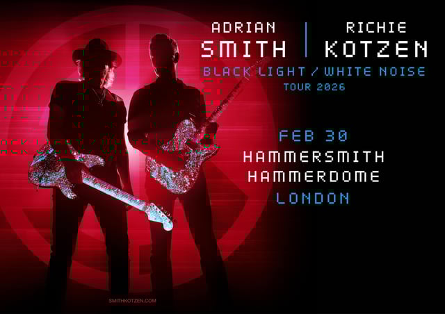 Cover image for Adrian Smith & Richie Kotzen - Black Light White Noise Tour 2026